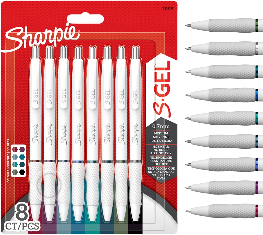 Sharpie S-GEL geliniai tušinukai Mix Colours 8 vnt. - 2208551