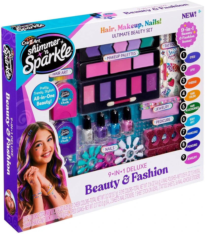„Shimmer n Sparkle“ – 9 viename prabangus grožio ir mados rinkinys (65699)