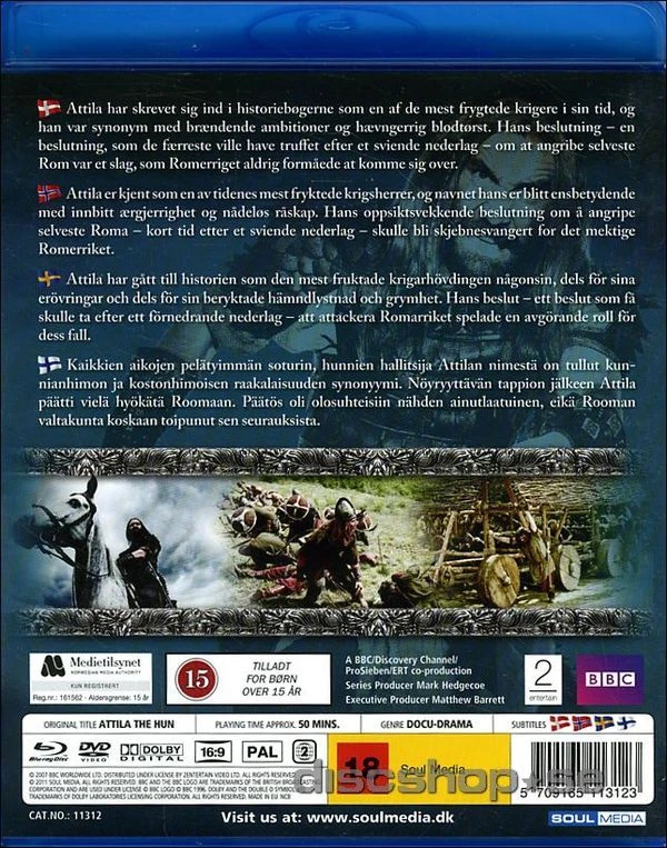 Showtimea Atila Hunas – dokumentinė drama iš BBC (DVD + „Blu-ray“ rinkinys dėžutėje)