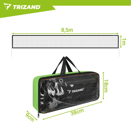 Tinklinio tinklas 8,5x1 m + Trizand krepšys
