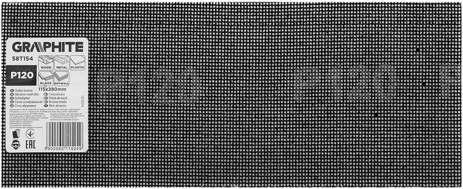 Siatka Šlifavimo tinklelis 115 x 280 mm, P120