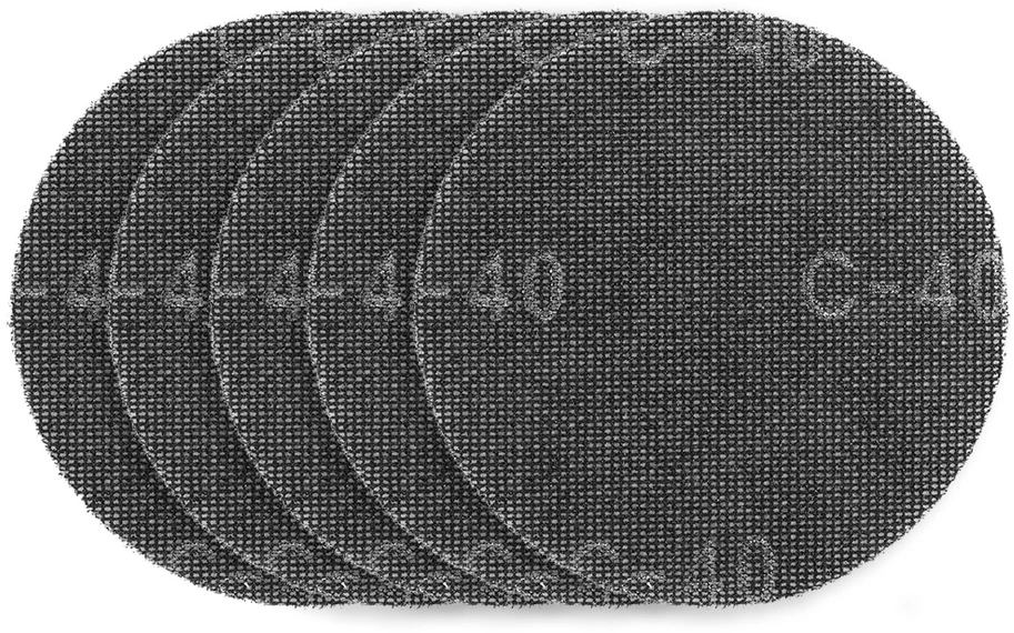Siatka Šlifavimo tinklelis su lipdukais 180 mm, K40, 5 vnt. šlifuokliui 59G263