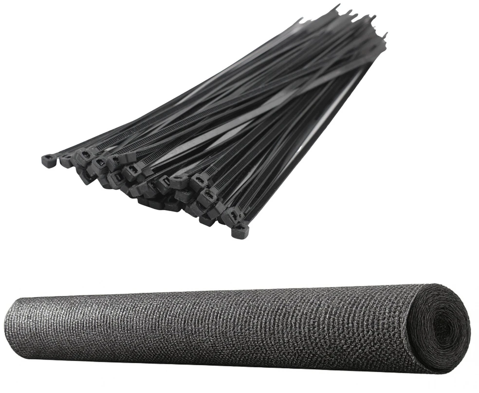 Lean Apsauginis tinklas tvoroms, pilkas, 1.5 x 50 m, 70 g/m²