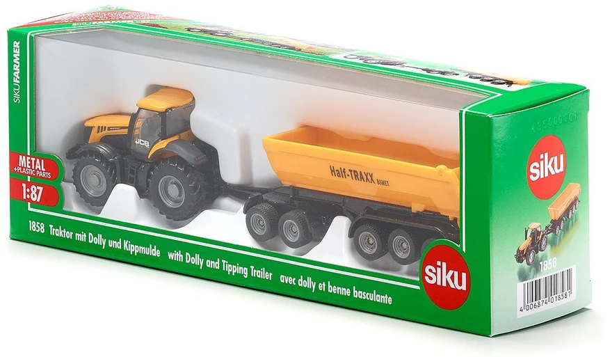 SIKU JCB traktorius su priekaba, 1858