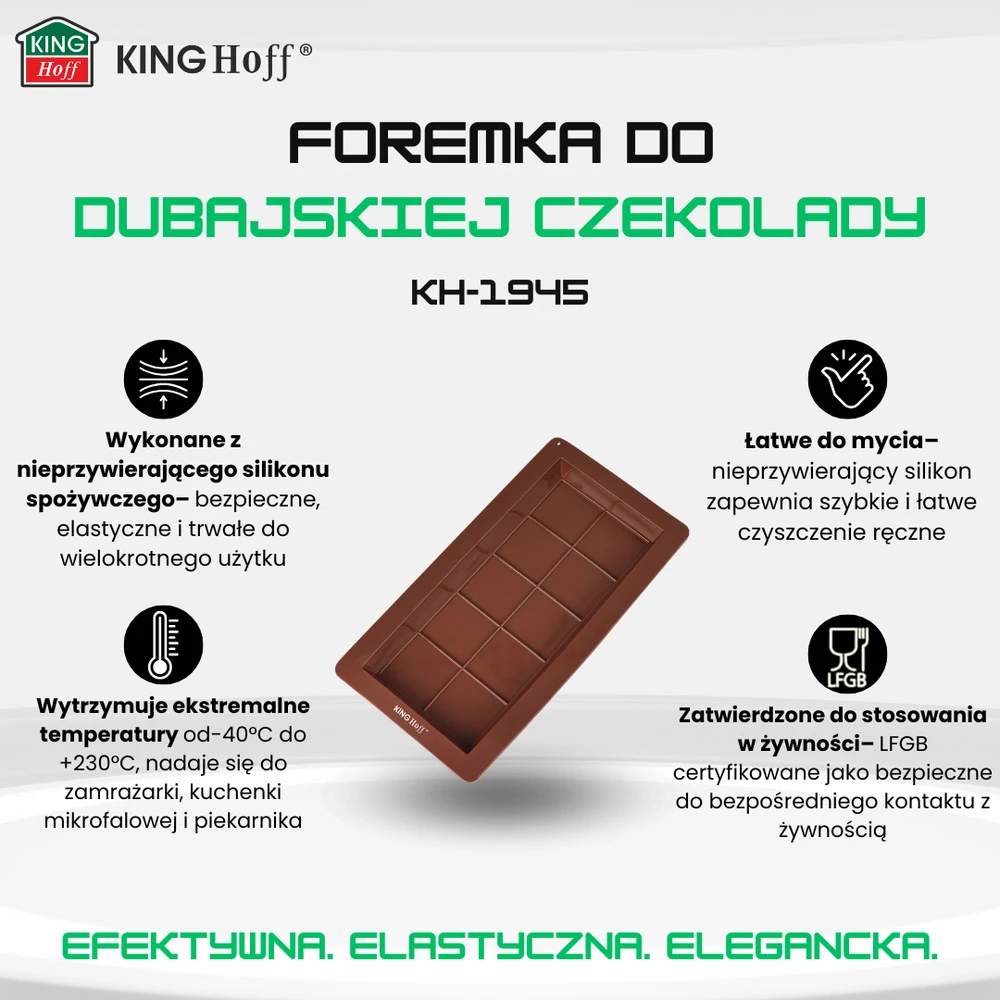 King Hoff Silikoninė forma Dubajaus šokoladui, 25x13,5 cm, kinghoff, kh-1945