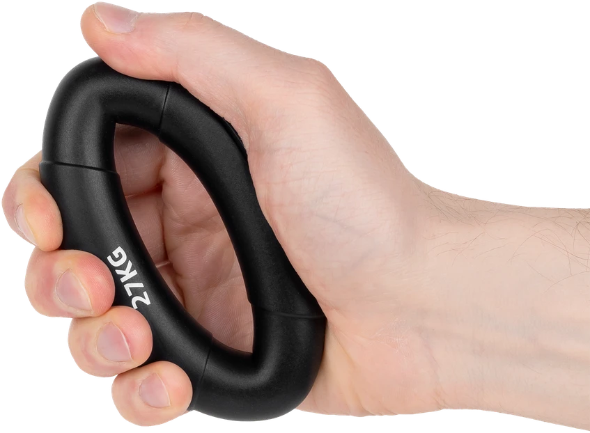 Silikoninė rankena rankų reabilitacijai, 0 - 27 kg, juoda, REBEL ACTIVE