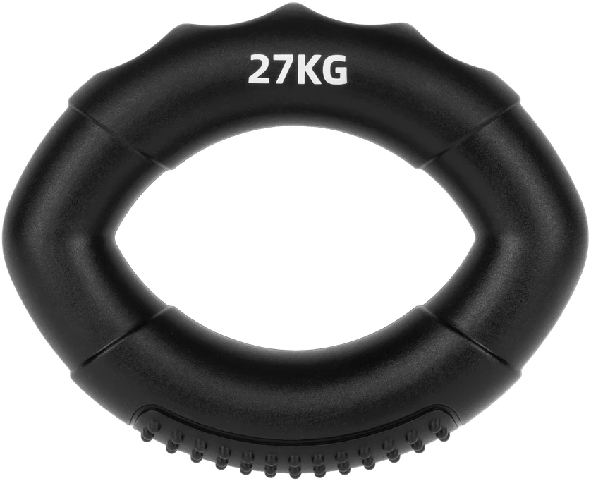 Silikoninė rankena rankų reabilitacijai, 0 - 27 kg, juoda, REBEL ACTIVE