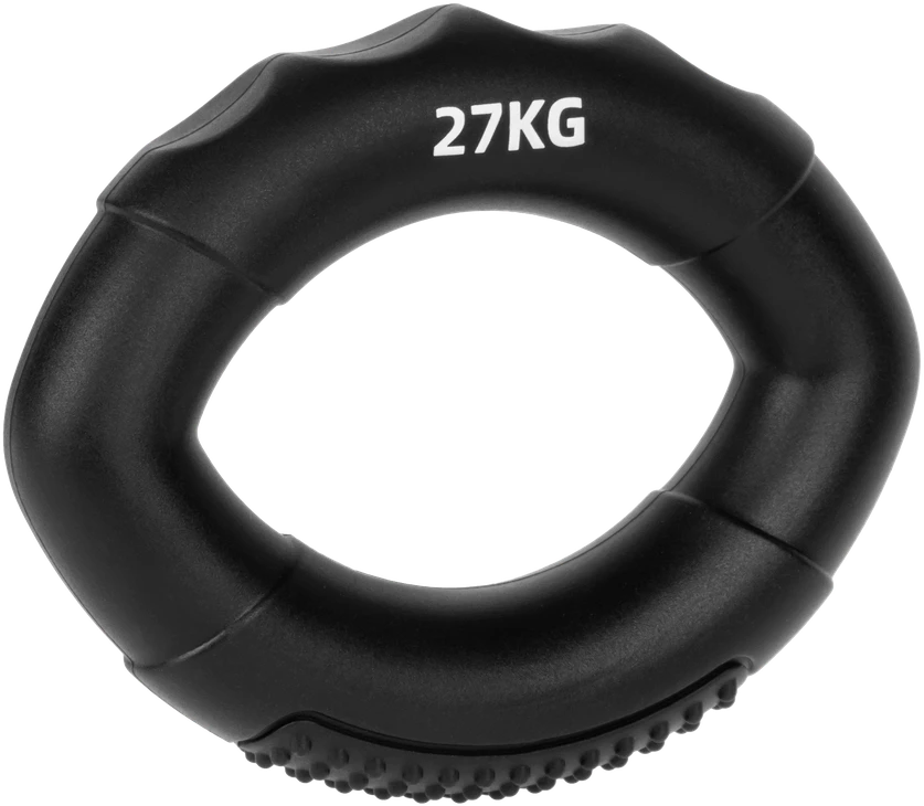 Silikoninė rankena rankų reabilitacijai, 0 - 27 kg, juoda, REBEL ACTIVE