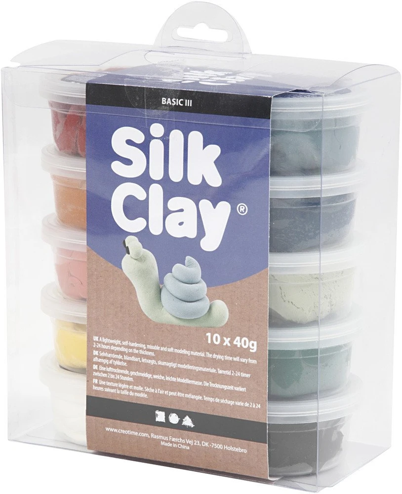 Silk Claycreative Toys Šilko molis - dulkėti dažai 10 x 40 g (79154)