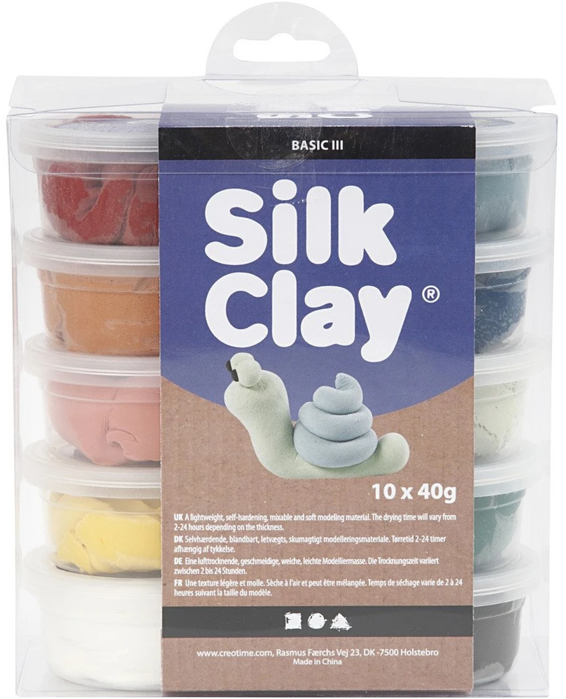 Silk Claycreative Toys Šilko molis - dulkėti dažai 10 x 40 g (79154)