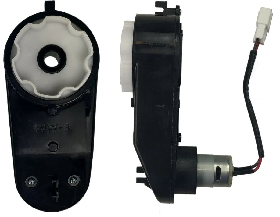 12V variklis su pavarų dėže ir maitinimo jungtimi