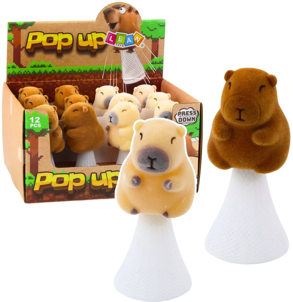Lean Toys Šokinėjanti Kapibara Žaislas 10 cm
