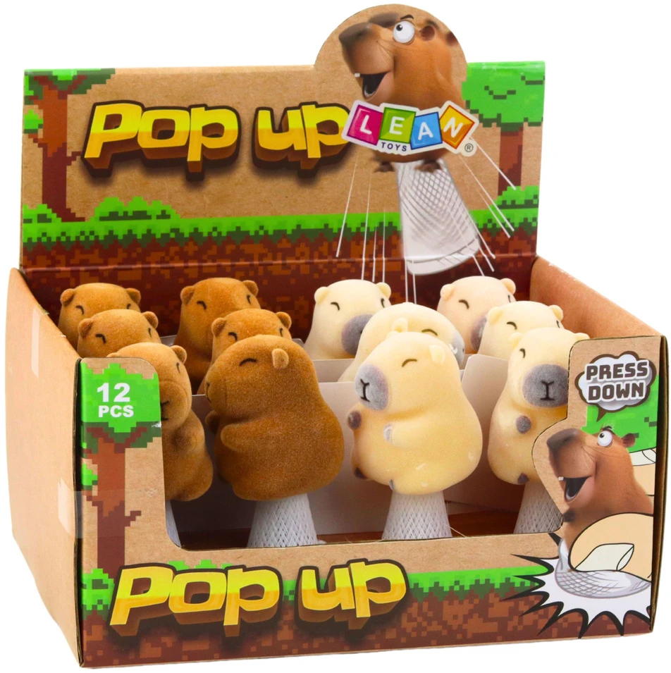 Lean Toys Šokinėjanti Kapibara Žaislas 10 cm