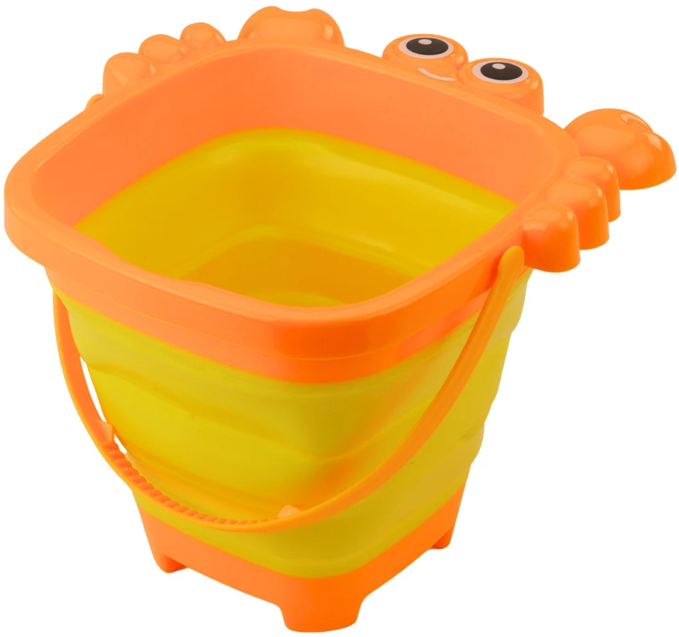 Lean Toys Sulankstomas plastikinis kibirėlis „Krabas“ 21.5x22x17.5 cm