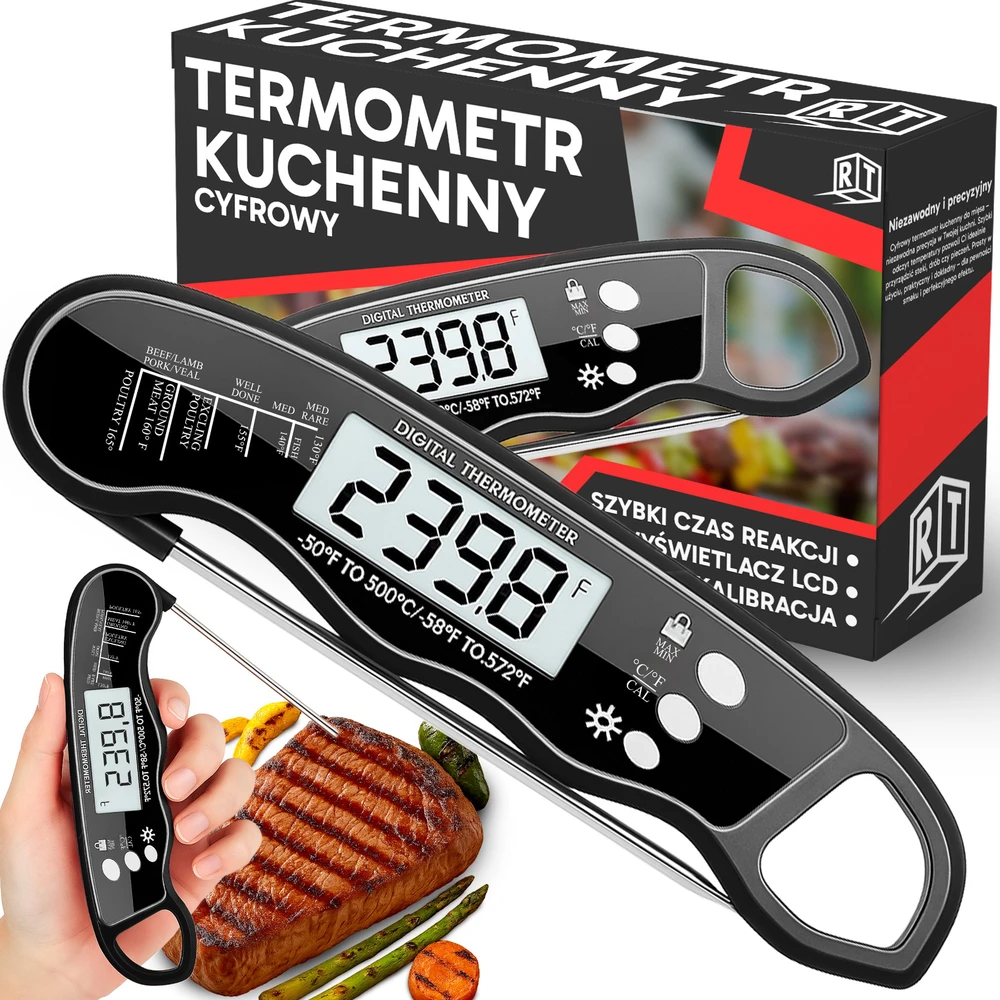 Skaitmeninis virtuvės termometras mėsai ant grotelių LCD -50°C +300°C - OR1029