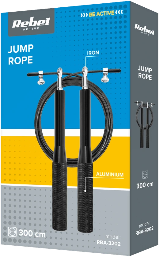 Aliumininė bokso šokdynė su metaliniu guoliu, 3m, reguliuojama, REBEL ACTIVE