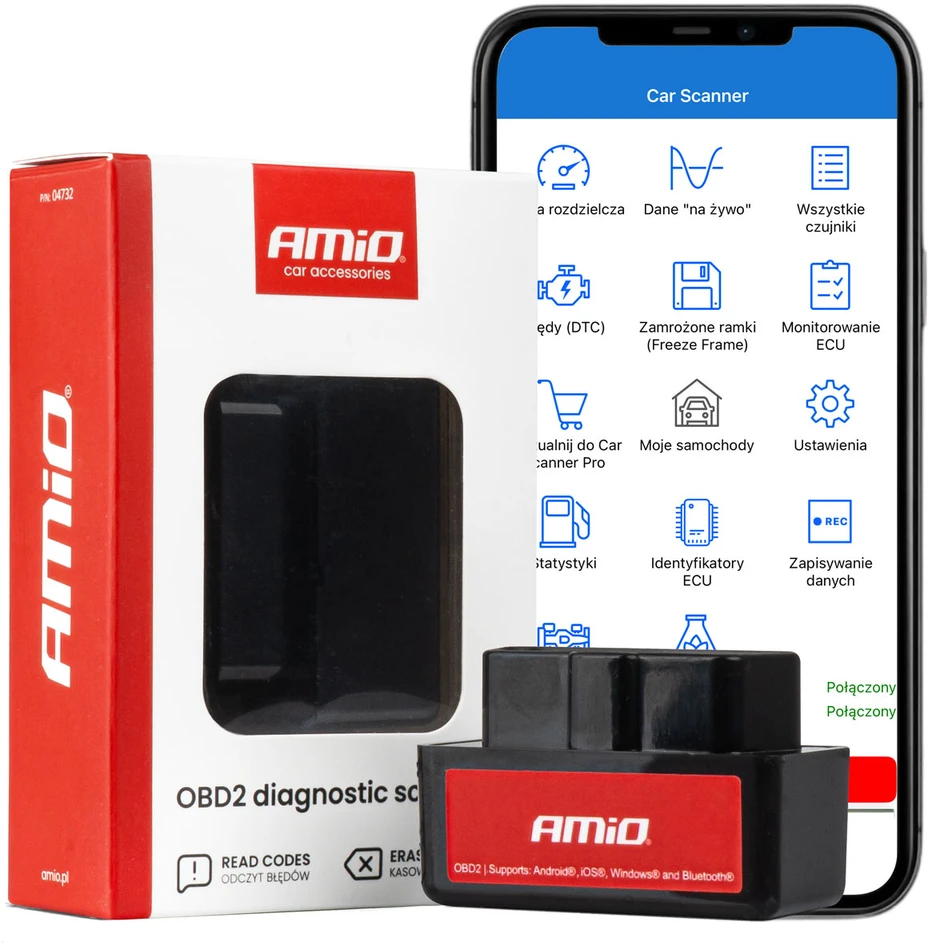 OBD2 BT mini diagnostikos skaitytuvas AMIO-04732