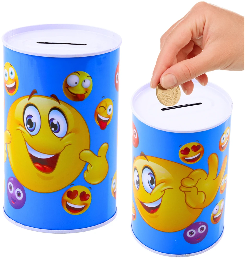 Lean Toys Vaikiška metalinė taupyklė su emoji