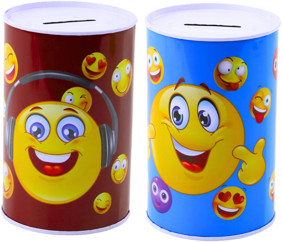 Lean Toys Vaikiška metalinė taupyklė su emoji