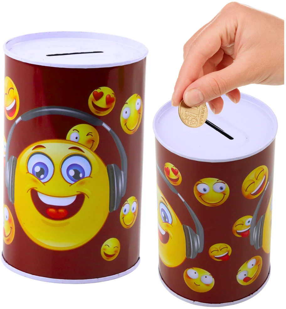 Lean Toys Vaikiška metalinė taupyklė su emoji