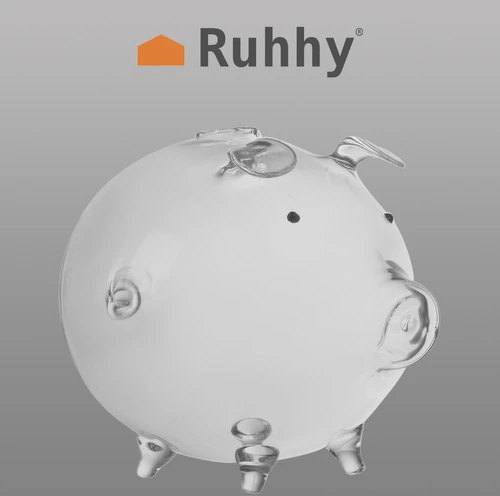Piggy bank - glass piggy Ruhhy 22588