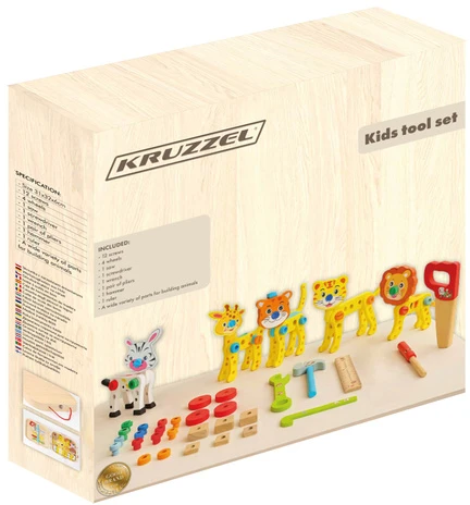 Kruzzel 26581 Wooden Tool Box
