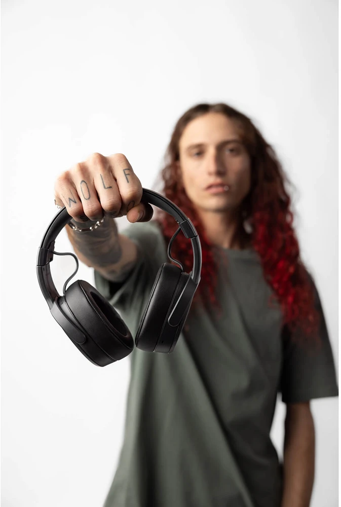 Ausinės Skullcandy Crusher Ant ausų uždedamos, Belaidės, Bluetooth, Juodas