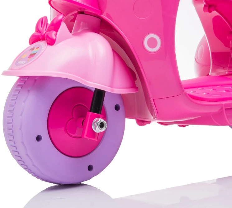 Lean Cars CREAM Triratis elektromobilis Scooter Ice Kreminis Shop JT5258, rožinis