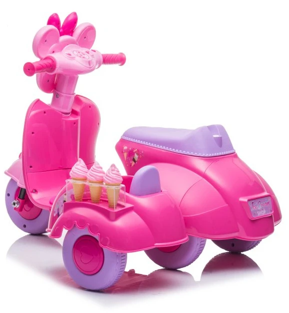 Lean Cars CREAM Triratis elektromobilis Scooter Ice Kreminis Shop JT5258, rožinis