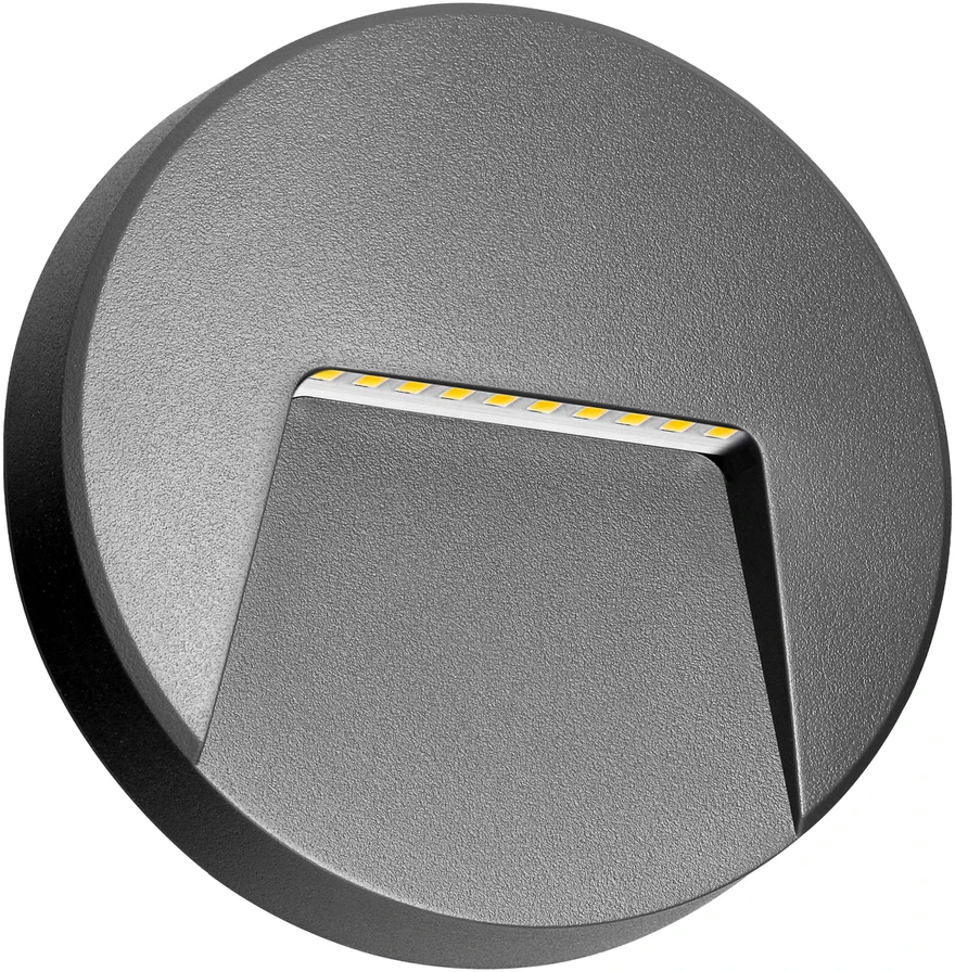 Sieninis šviestuvas Orno SLIGO LED 3W, fasado šviestuvas, 240lm, IP65, 4000K, apvalus, pilkas