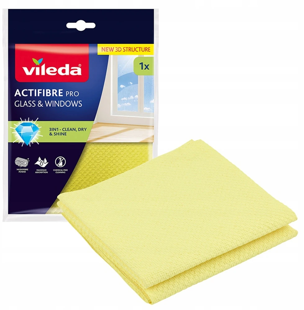 Vileda Actifibre Pro stiklo ir langų šluostė, 1 vnt.