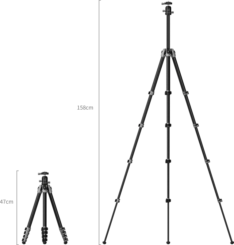 SmallRig 5478 Portable Photo Carbon Fiber Tripod
