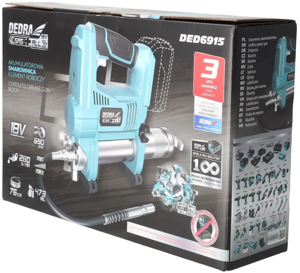 Dedra Smarownica Tepimo įtaisas 690 bar 18v
