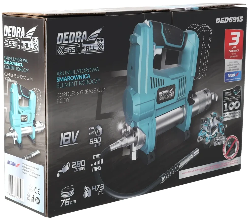 Dedra Smarownica Tepimo įtaisas 690 bar 18v