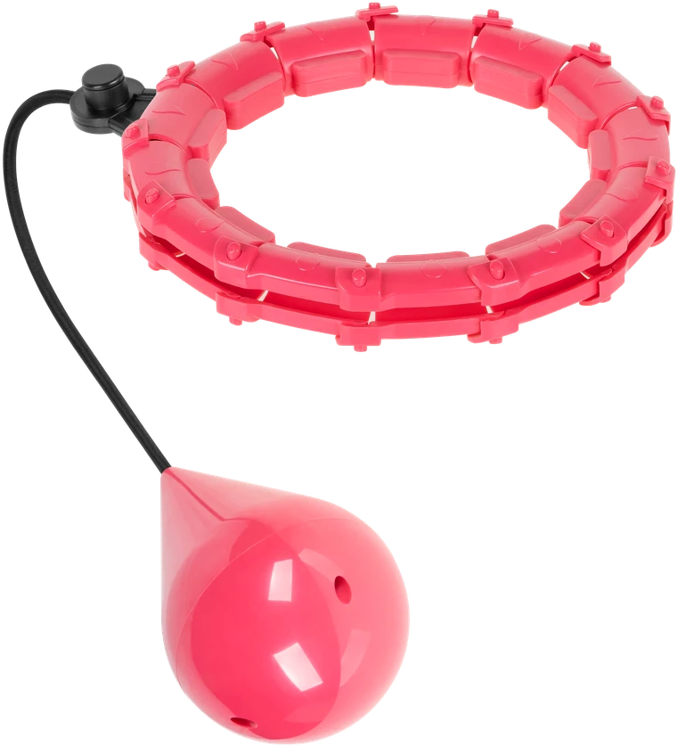Smart Hula Hop liekninamasis ratas su smeigėmis ir apkrova, 50 cm, rožinė, REBEL ACTIVE
