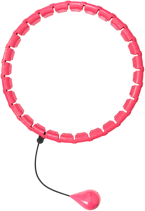 Smart Hula Hop liekninamasis ratas su smeigėmis ir apkrova, 50 cm, rožinė, REBEL ACTIVE