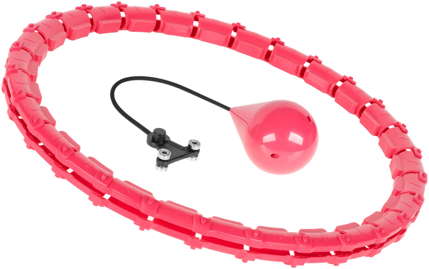 Smart Hula Hop liekninamasis ratas su smeigėmis ir apkrova, 50 cm, rožinė, REBEL ACTIVE