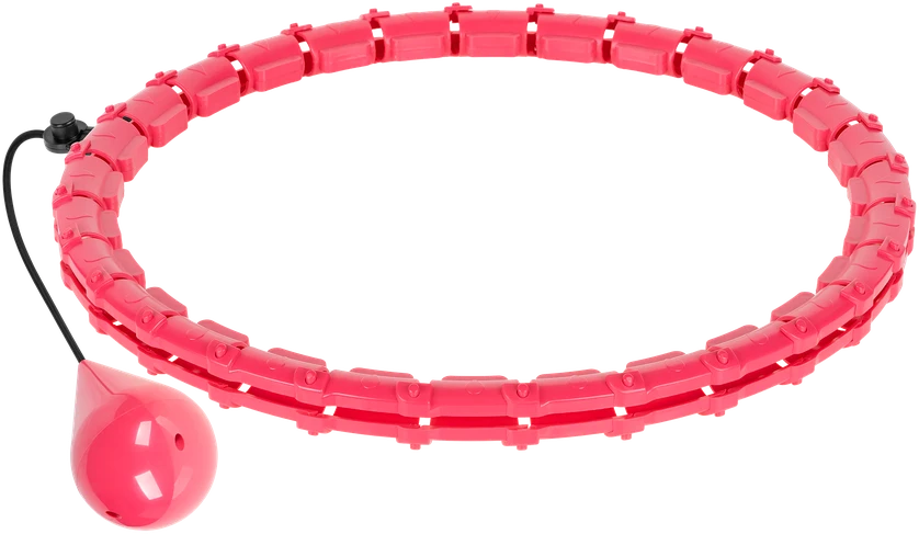 Smart Hula Hop liekninamasis ratas su smeigėmis ir apkrova, 50 cm, rožinė, REBEL ACTIVE