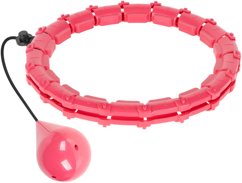 Smart Hula Hop liekninamasis ratas su smeigėmis ir apkrova, 50 cm, rožinė, REBEL ACTIVE