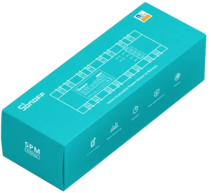 Išmanusis sukraunamas galios matuoklis Sonoff SPM-4Relay