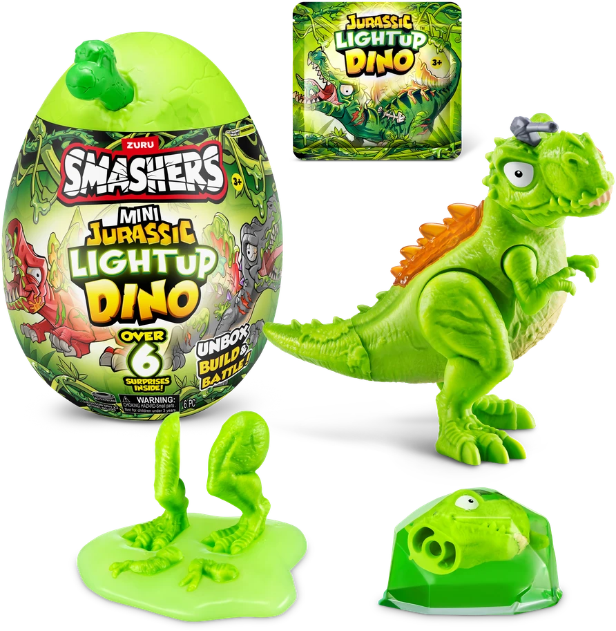 „Smashers“ – mini juros periodo šviečiantis dinozauro kiaušinis