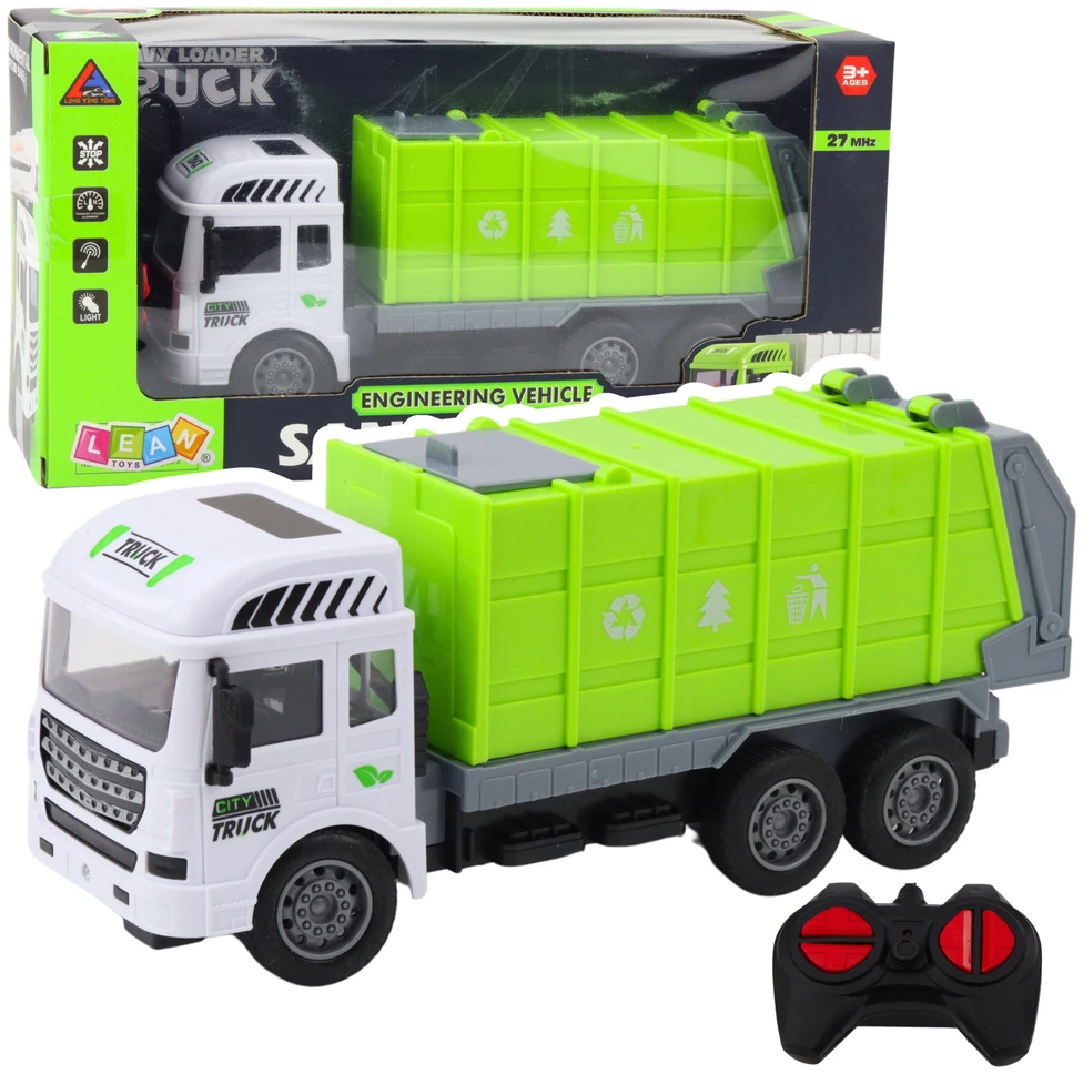 Lean Toys Nuotoliniu būdu valdomas RC šiukšliavežis vaikams