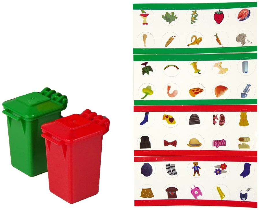 Lean Toys Oranžinis šiukšliavežis su garsais