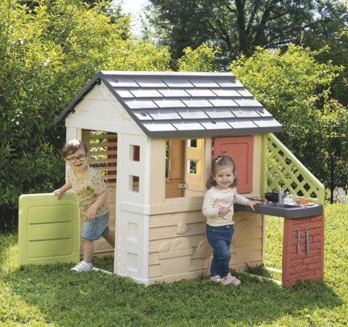 Lauko žaidimų namelis su virtuvėle Smoby Life Nature (7600810739)