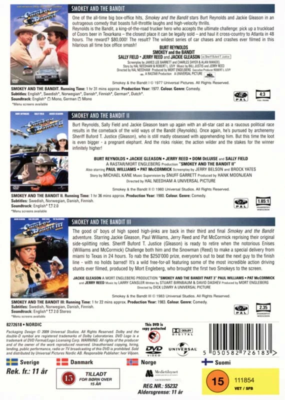 Smokey ir banditas (3 DVD rinkinys, pilna kolekcija)