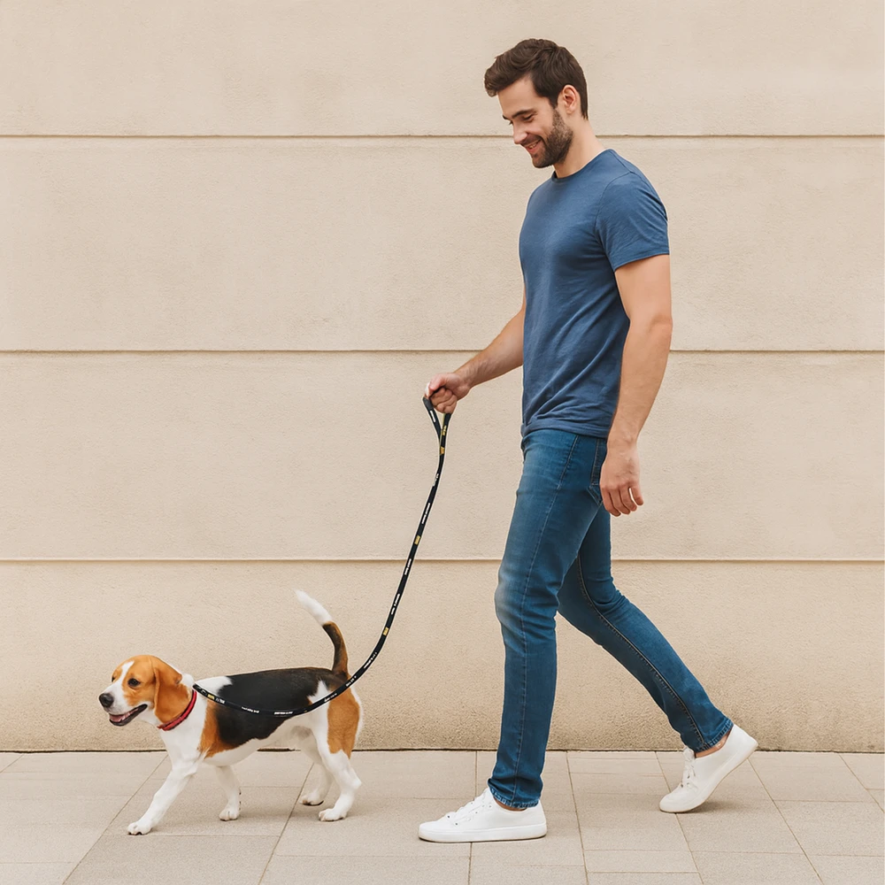Smycz Nailoninis tempimo pavadėlis 140 cm ilgio dresūros pavadėlis vaikščiojimui