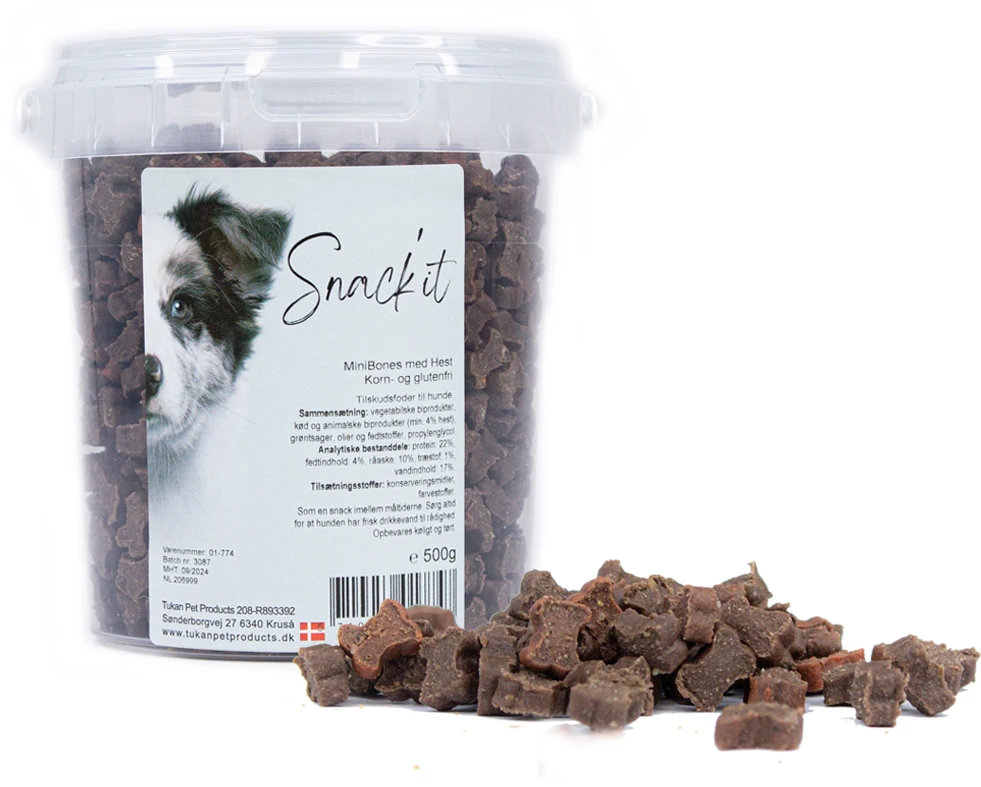 Snack It Snack'it - pusiau drėgni mini kaulai su arkliu 500g - (01-774)