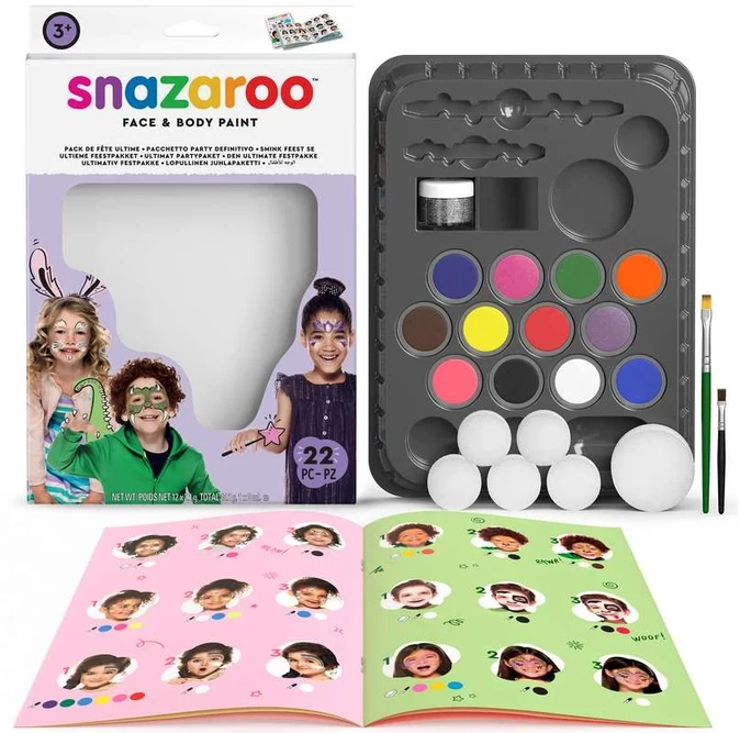 „Snazaroo“ – veido dažų rinkinys vakarėliams, 20 dalių (791009)