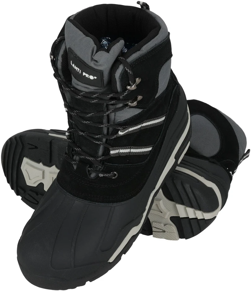 Lahti Pro Śniegowce Juodi ir pilki zomšiniai/oksfordo sniego batai, „35/36“, Lahti
