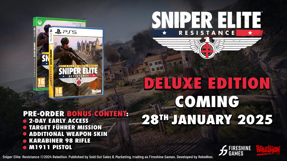 „Rebellion Sniper Elite Resistance Deluxe Edition“ „XBOX Series X“